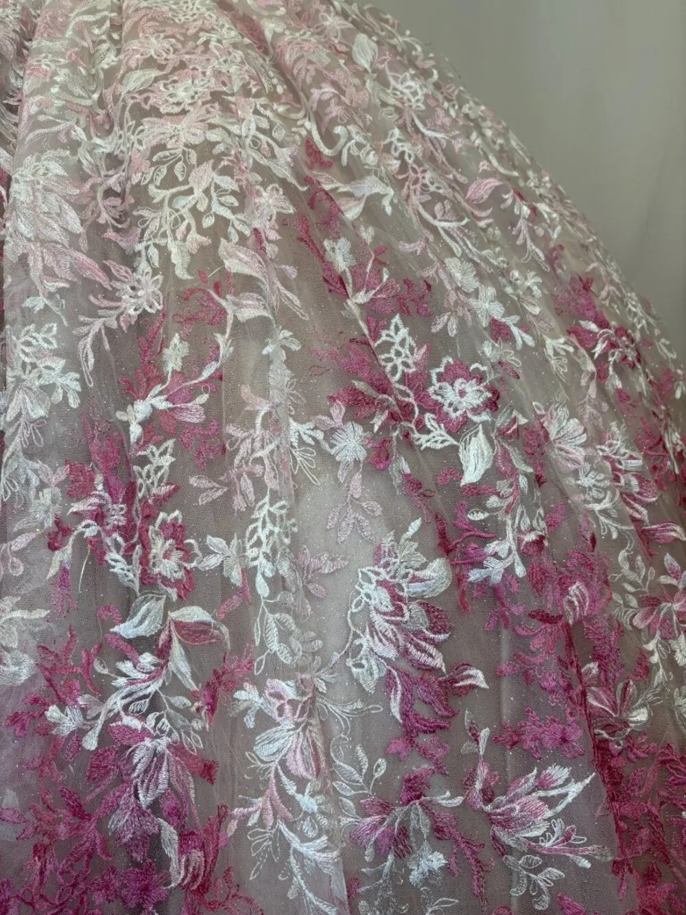 Mon Cheri PR12275 Ivory Hot Pink Ball Gown Size 4 – Quince Prom Pageant Dress - Picture 3 of 10